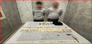 المتهمين والمضبوطات 