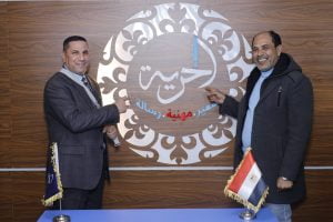 عبد الناصر زيدان مع عصام الشريف رئيس تحرير موقع الحرية