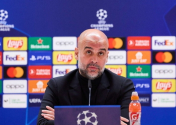 بيب جوارديولا المدير الفني لفريق مانشستر سيتي