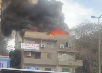 حريق عقار العجوزة