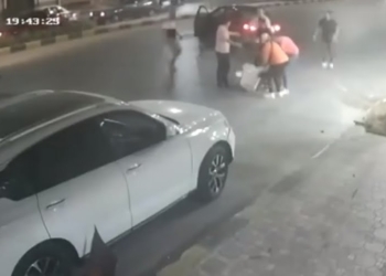 جانب من حادث دهس بورسعيد