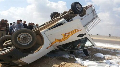 انقلاب سيارة ربع نقل.. صورة أرشيفية