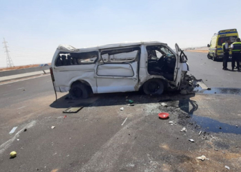 حادث انقلاب سيارة ميكروباص.. صورة أرشيفية