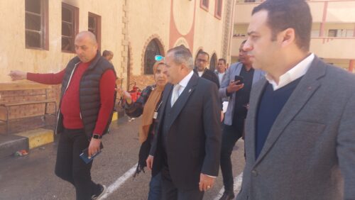 محافظ بورسعيد يتفقد حريق مدرسة بورسعيد الثانوية بنات