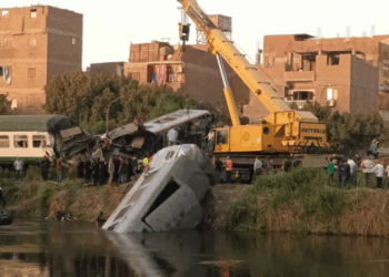 حادث تصادم جرار وقطار بالمنيا