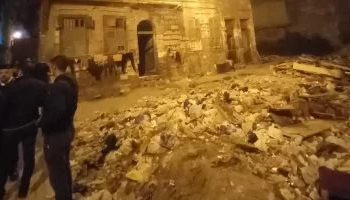 انهيار عقار الإسكندرية