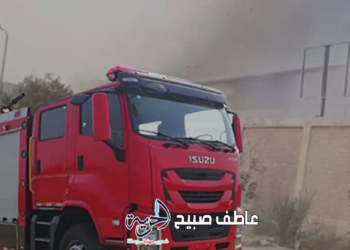 حريق مصنع كرتون بالروبيكي