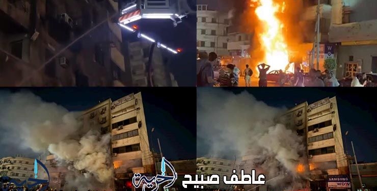 حريق ميدان سفير بمصر الجديدة