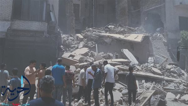 انهيار عقار شبرا مصر