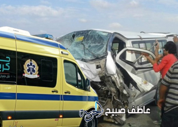 حادث انقلاب ميكروباص بطريق القاهرة الفيوم