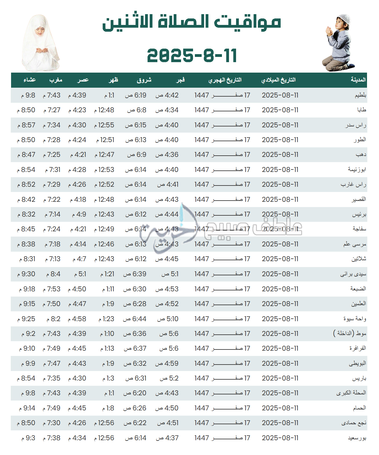موعد أذان العشاء اليوم الاثنين 