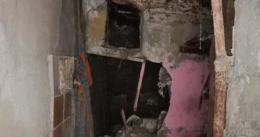 انهيار جزئي لـ عقار بـ مصر القديمة