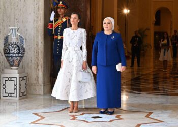 السيدة انتصار السيسي وملكة إسبانيا