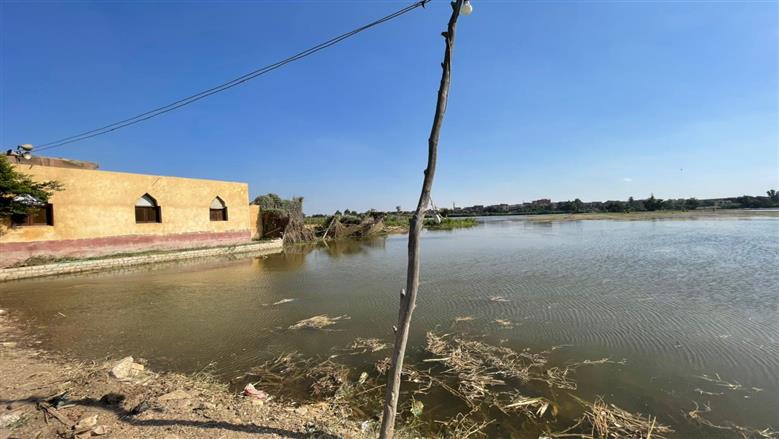 غرق مناطق في المنوفية بسبب الفيضان