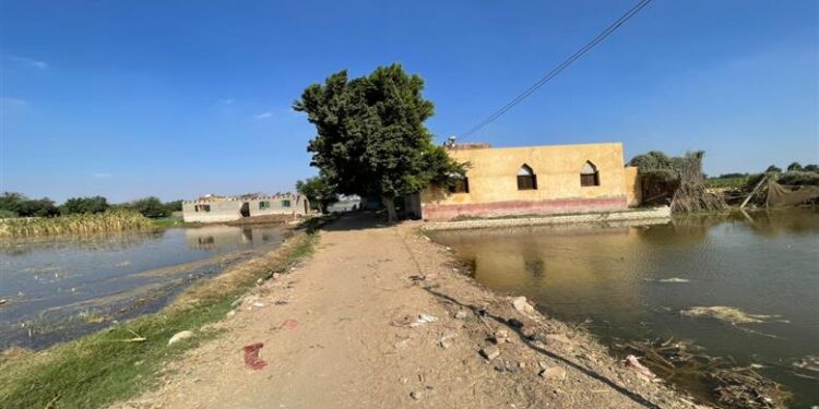 غرق مناطق في المنوفية بسبب الفيضان