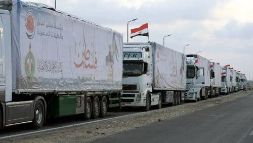 المساعدات الانسانية لقطاع غزة