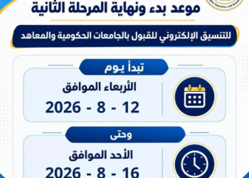 المرحلة الثانية لتنسيق الجامعات