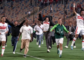 لاعبو الزمالك يحتفلون